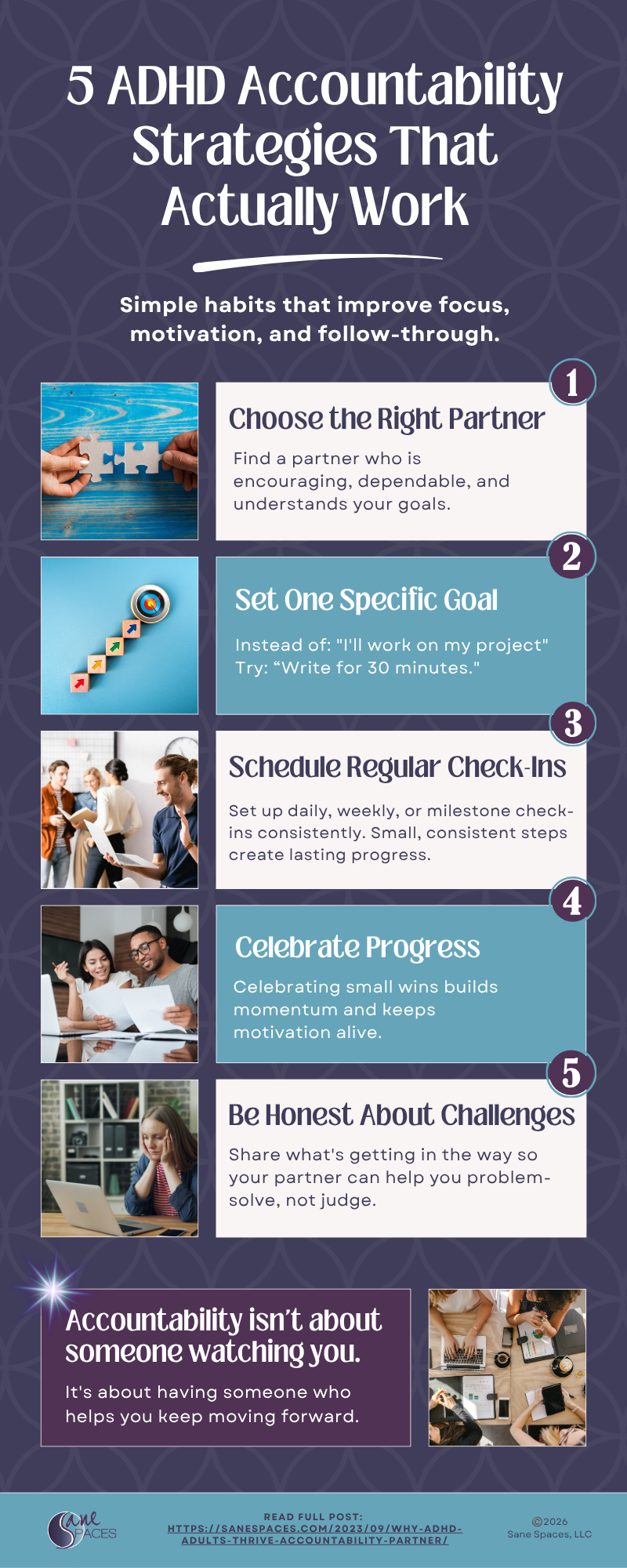 5 ADHD Accountability Strategies That Actually Work Infographic